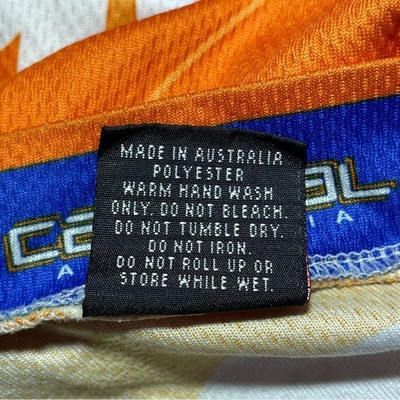 Cannibal Australia Cycling Jersey Mens Large Orange 3/4 Zip Lightweight Pockets - Picture 9 of 14